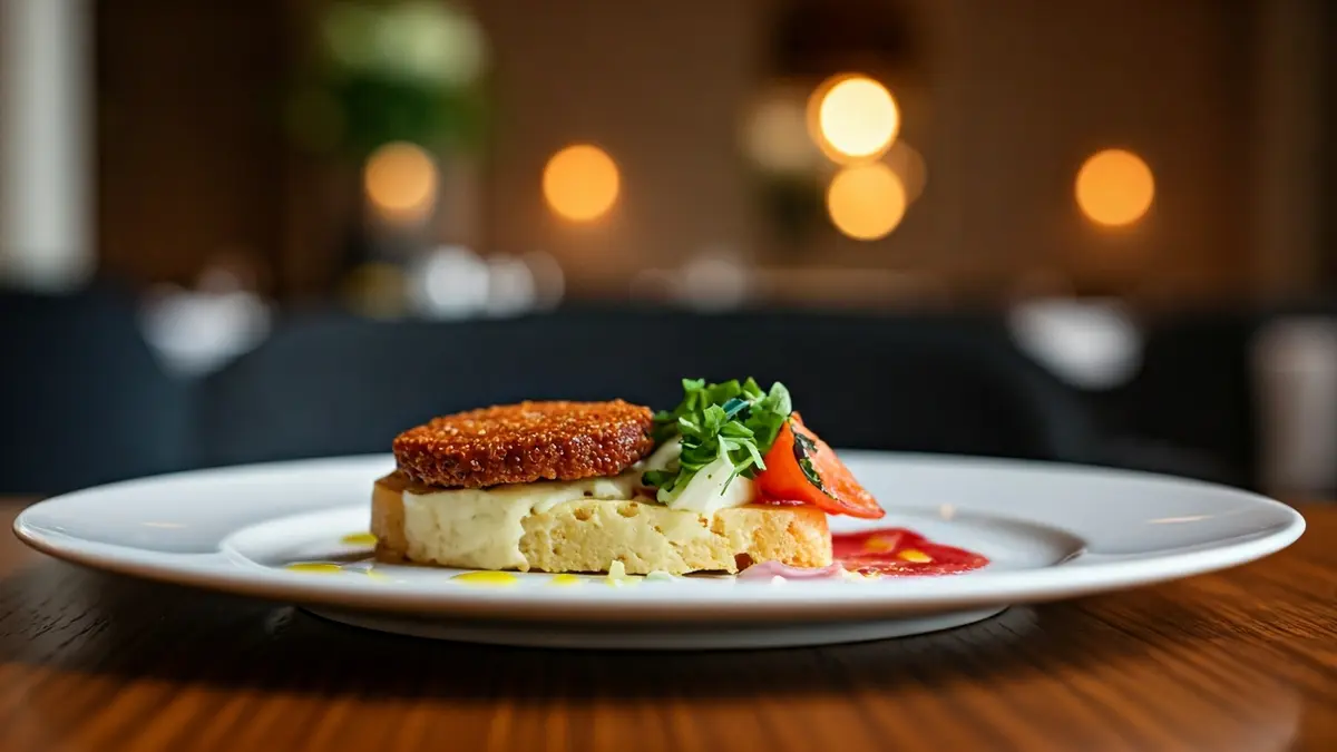 Generic image of a high-end culinary dish in a restaurant.