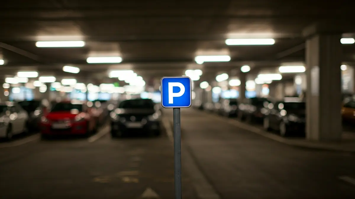 Generic image of an underground parking entrance.