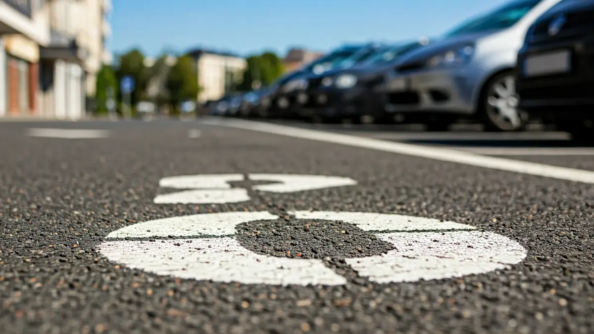 Imagen genérica de una plaza de aparcamiento en un entorno urbano.