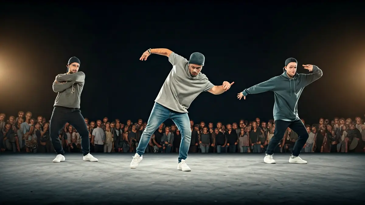 Imagen genérica de bailarines de danza urbana en un escenario.