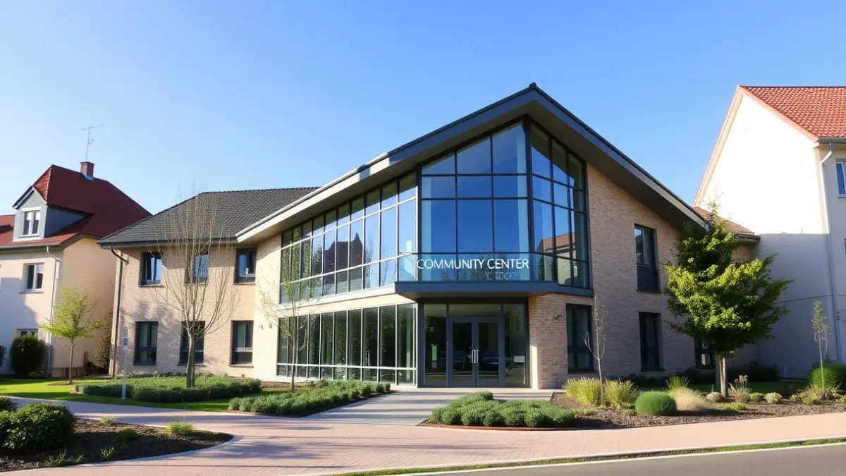 Imagen de la fachada de un centro municipal de mayores.