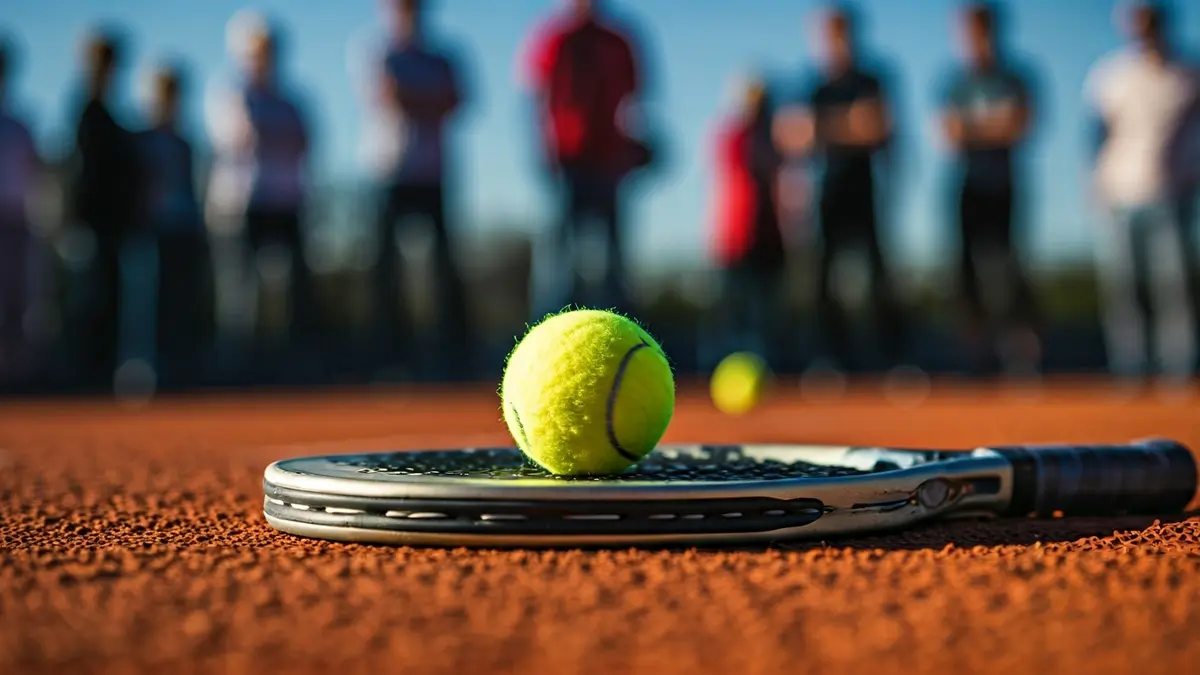 Generic image of a pádel racket on a court.