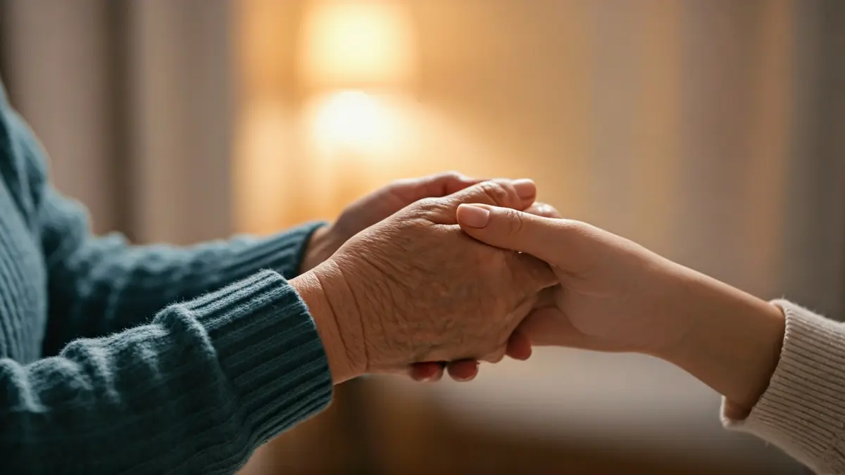 Imagen genérica de manos entrelazadas, simbolizando apoyo y cuidado.