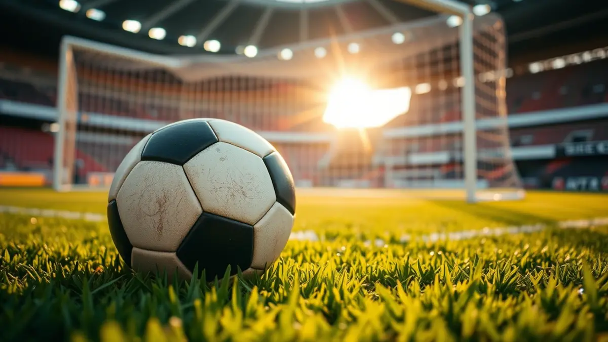 Imagen genérica de un balón de fútbol en un campo, simbolizando el deporte regional.
