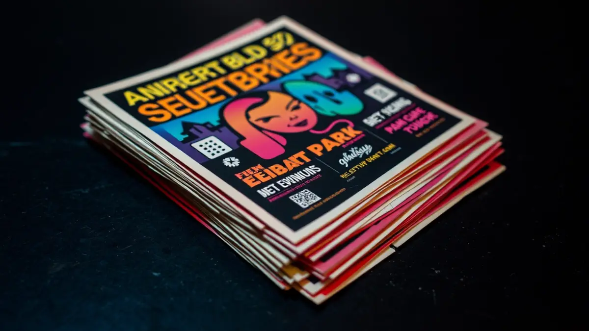 Image of 1990s nightclub flyers.