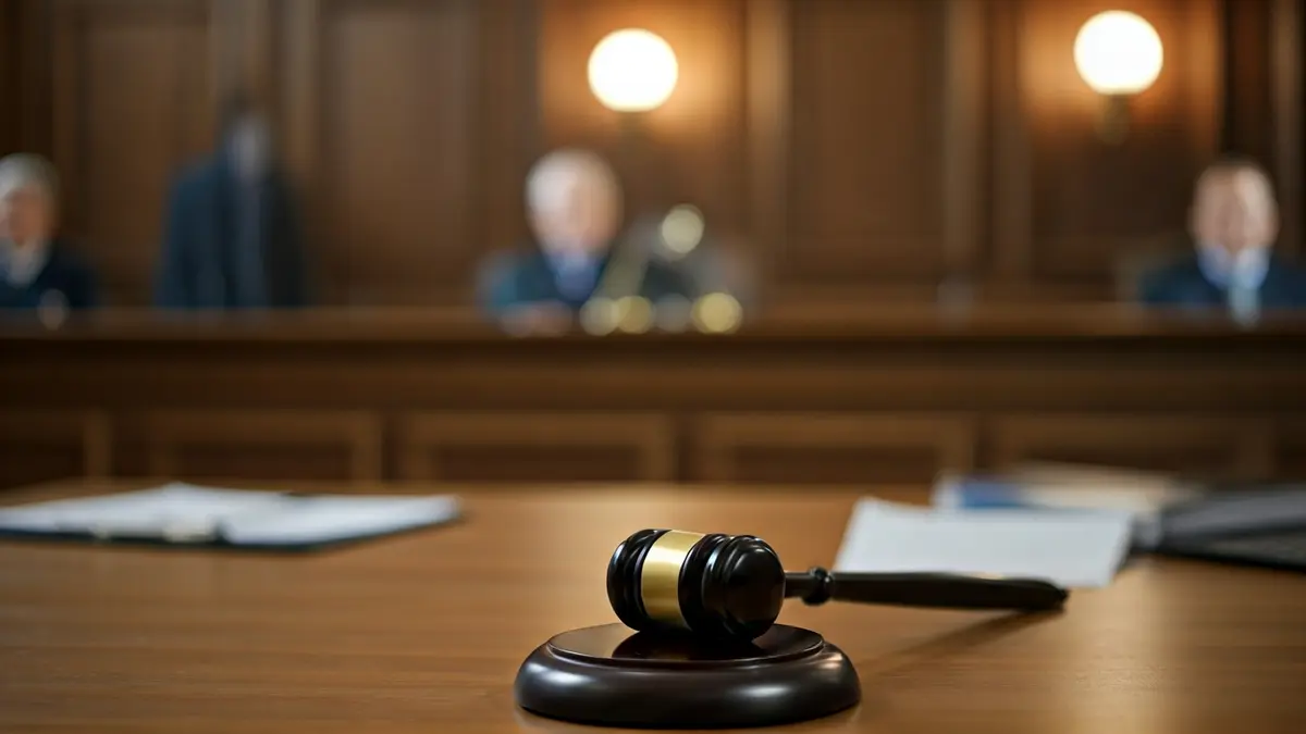 Imagen genérica de un mazo de juez sobre una mesa en un juzgado.