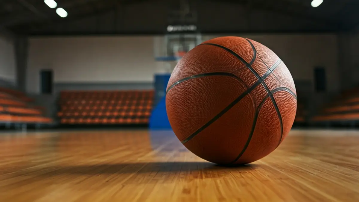 Imagen genérica de una cancha de baloncesto con un balón.
