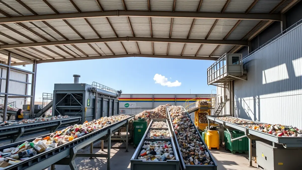 Imagen genérica de una planta de gestión de residuos moderna.