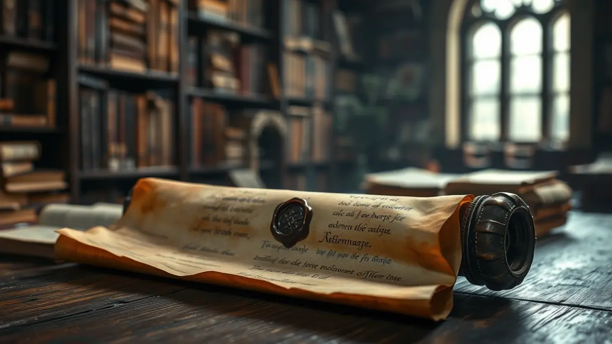 Image of an ancient document with a wax seal, evoking the history and origins of a municipality.