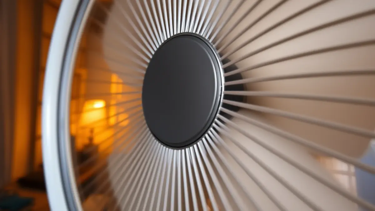 Imagen genérica de un ventilador en movimiento en una habitación cálida.