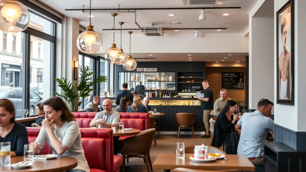 Imagen genérica de un restaurante moderno y acogedor.