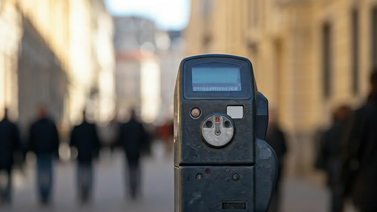 Imagen genérica de un parquímetro en una calle urbana.
