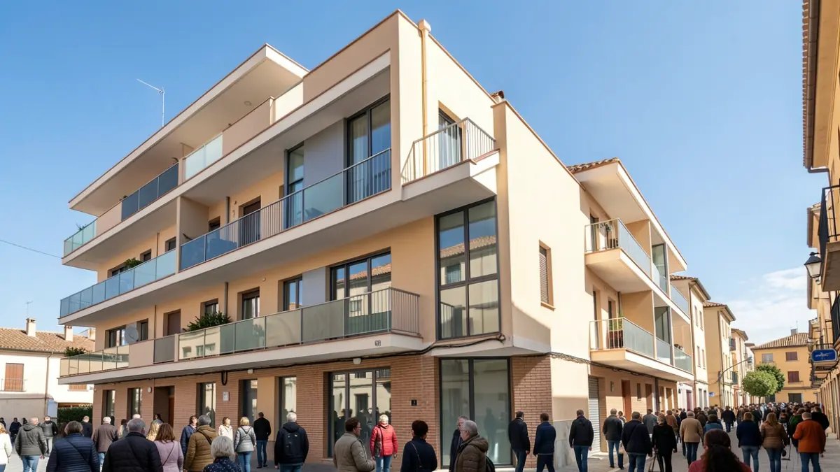Affordable rental housing building in Colmenar Viejo.