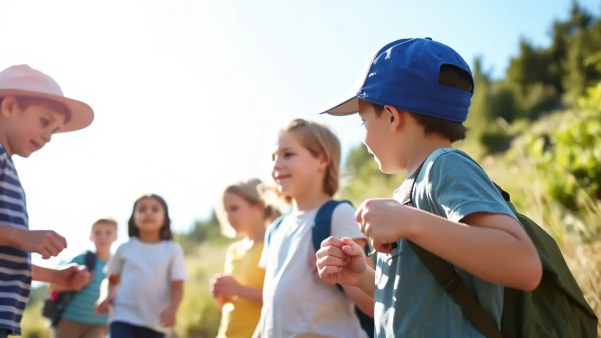 Imagen genérica de niños y adolescentes disfrutando de actividades al aire libre en un campamento de verano.