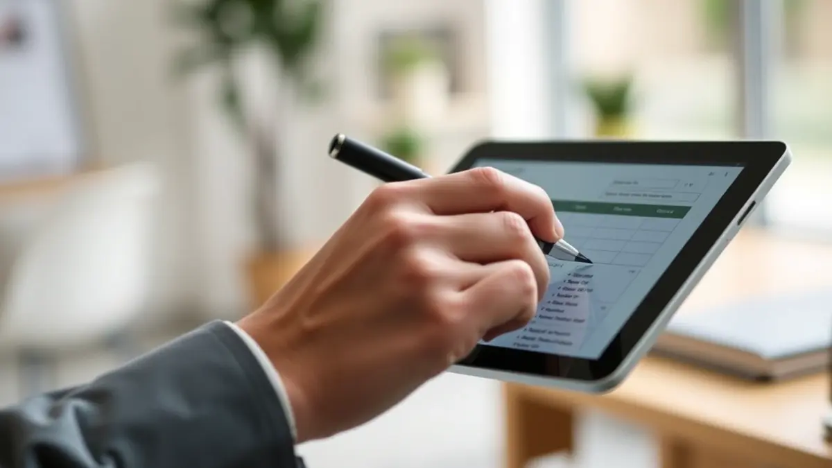 Generic image of a person filling out a digital form.