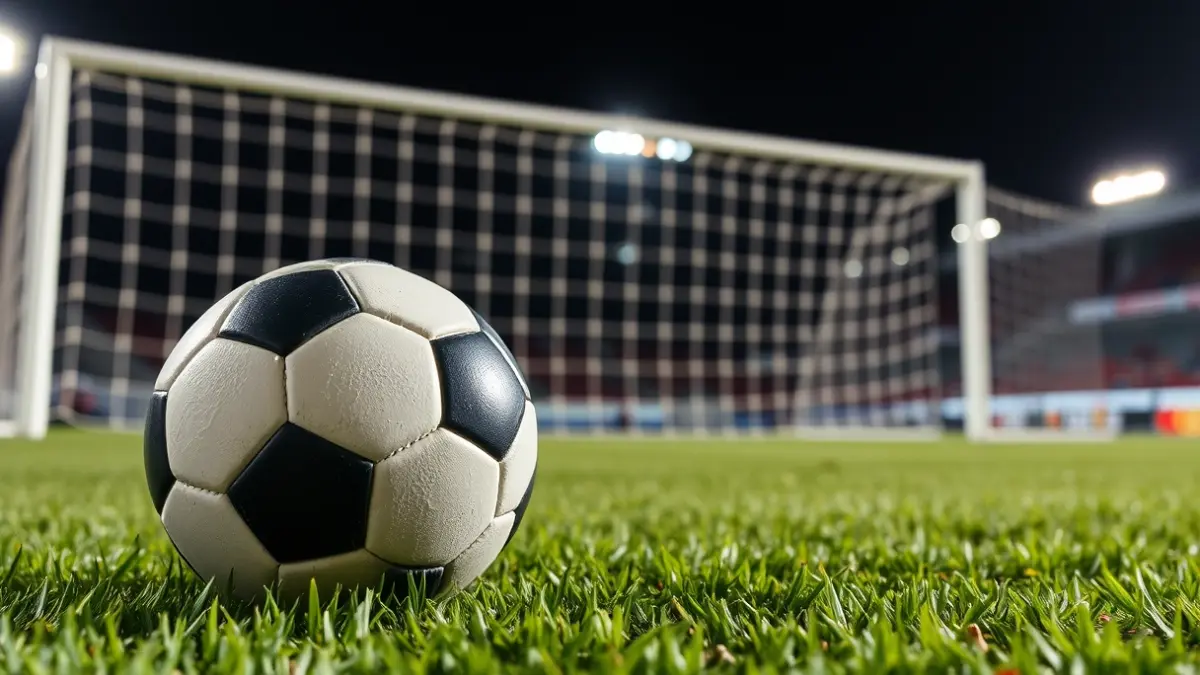 Imagen genérica de un balón de fútbol en el césped de un estadio.