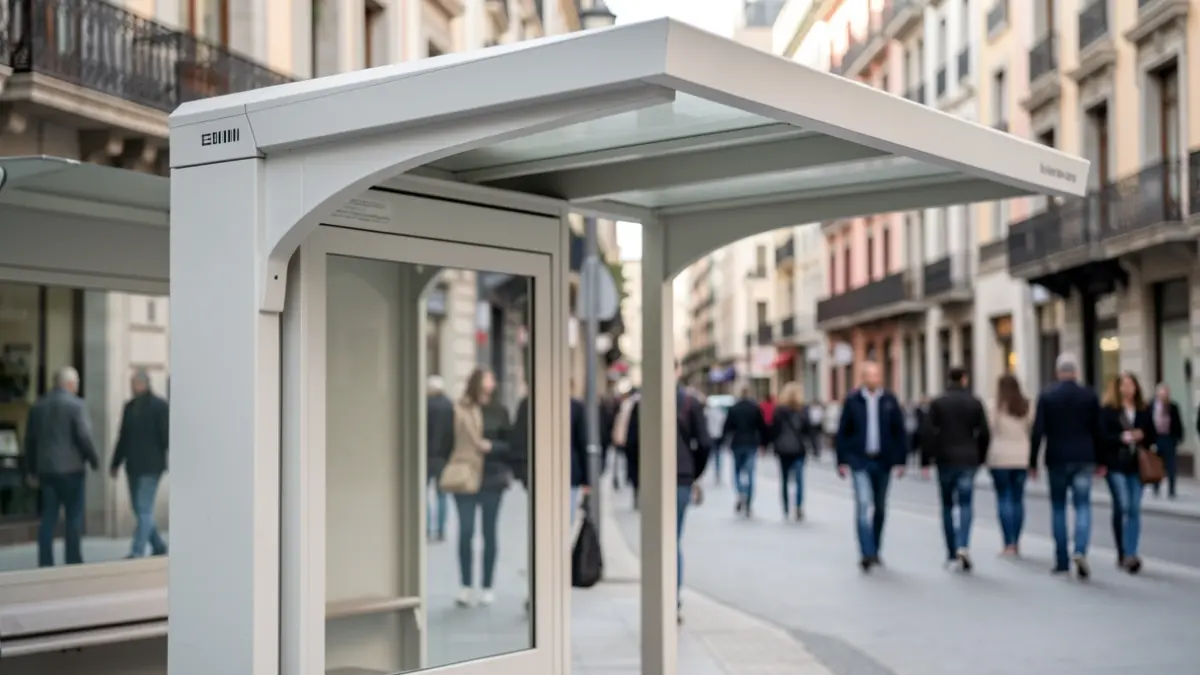 Generic image of a modern train station access in Madrid.