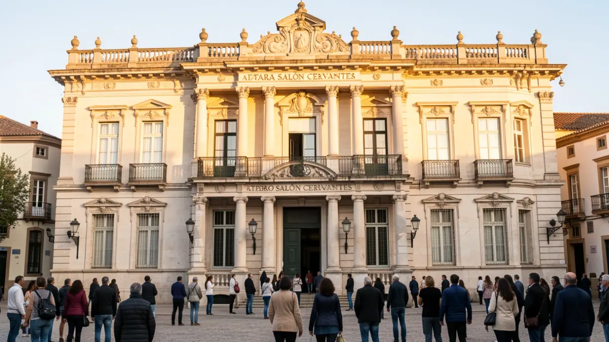 Facade of the Teatro Salón Cervantes in Alcalá de Henares.