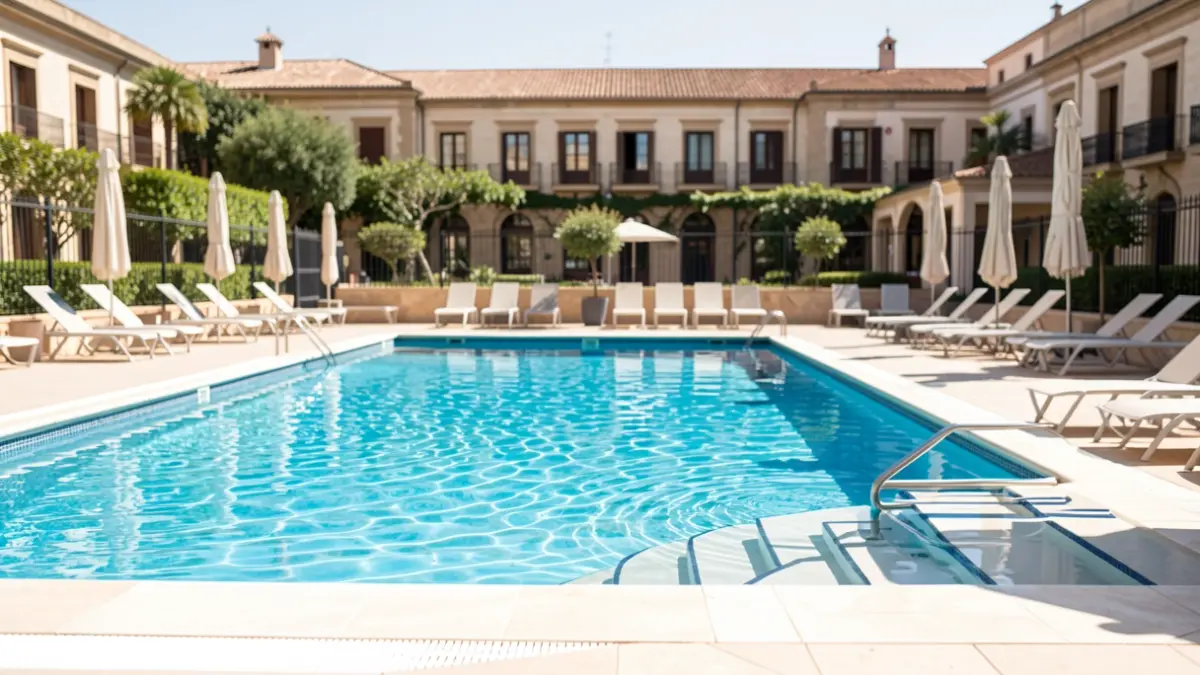 Generic image of a public swimming pool in Alcalá de Henares.