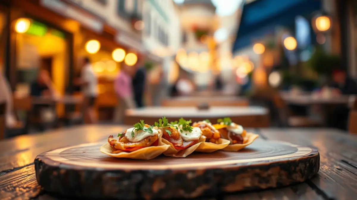 Generic image of a European tapa in a restaurant setting.
