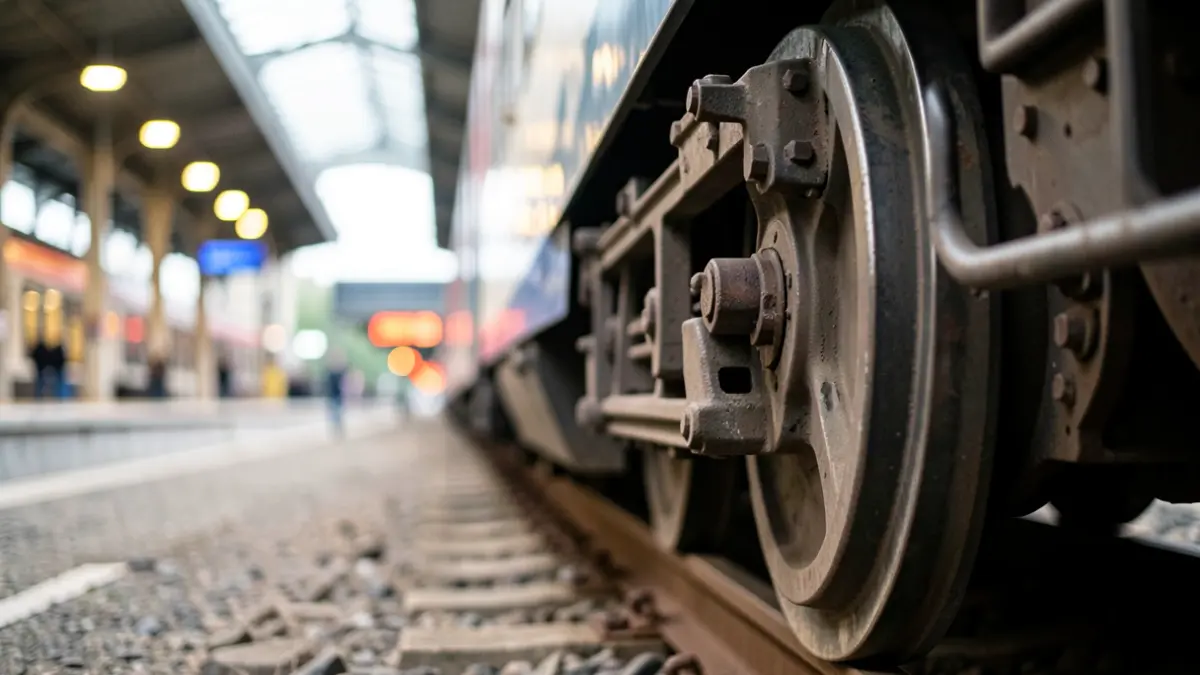Generic image of a commuter train on tracks.