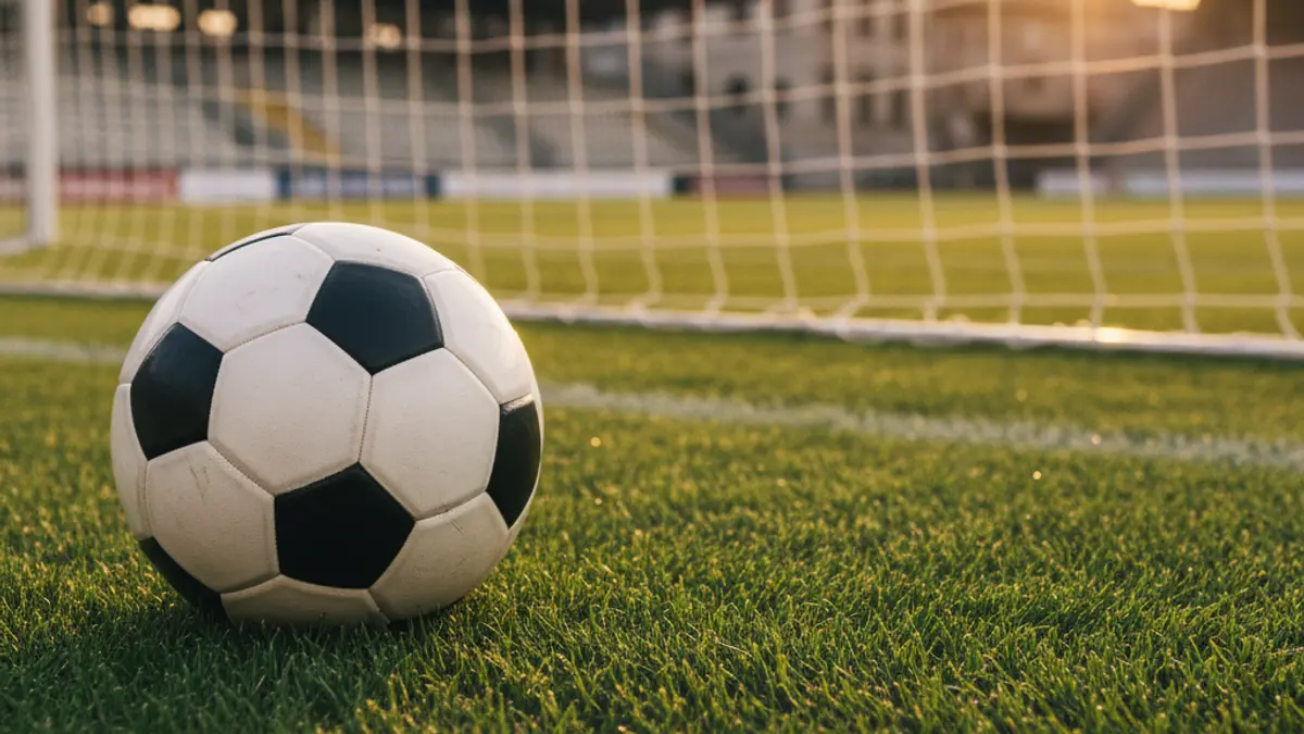 Generic image of a soccer ball on a grass field.