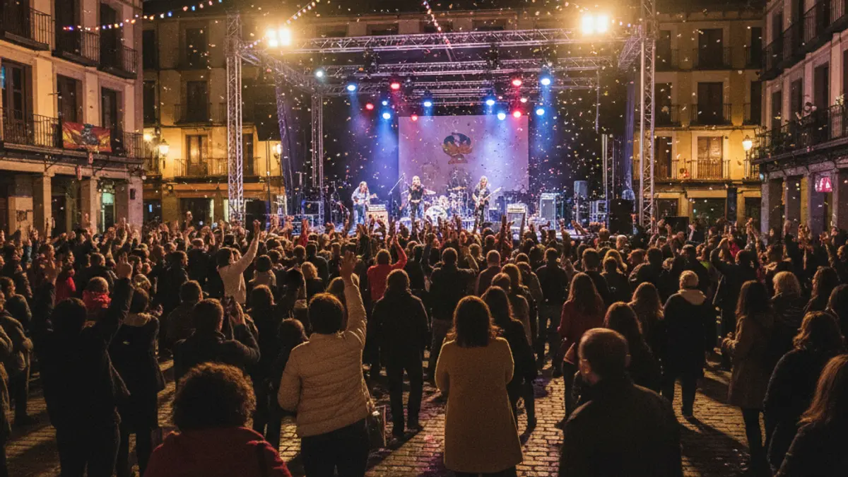 Generic image of an outdoor concert during popular festivities.