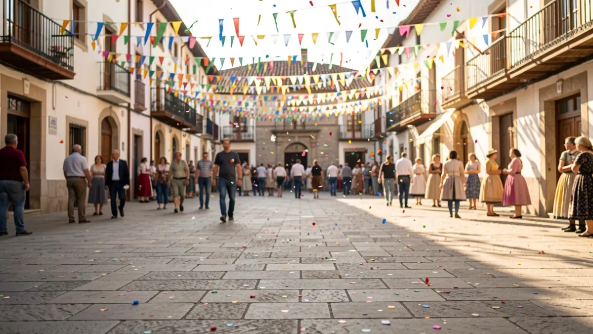 Imagen genérica de ambiente festivo en una plaza urbana.