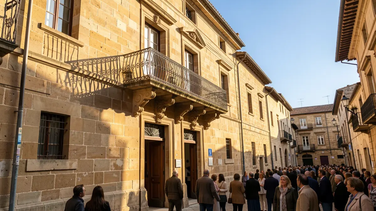 Imagen genérica del Ayuntamiento de Alcorcón con luz de tarde.