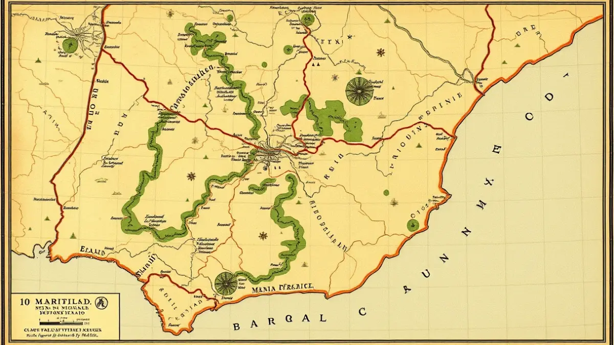 Imagen de un mapa antiguo de Alcorcón superpuesto con uno moderno, mostrando la evolución urbana.