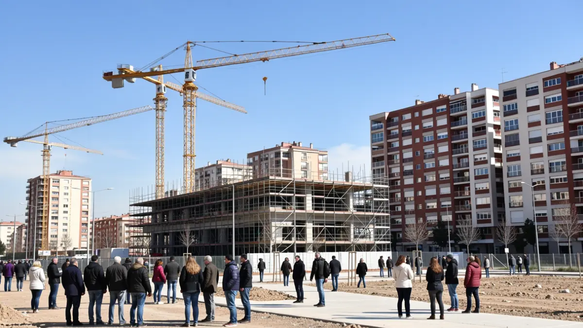 Imagen de las obras de urbanización del desarrollo de Retamar de la Huerta en Alcorcón.