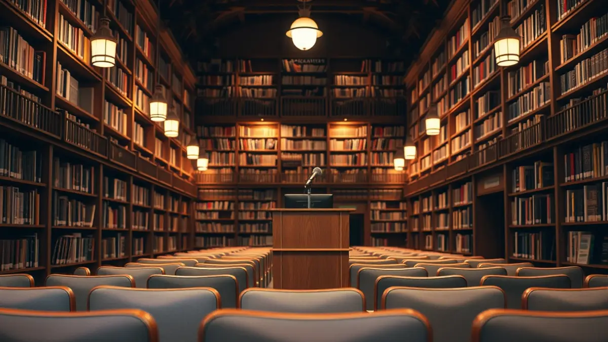 Imagen genérica de una sala de estudio en una biblioteca.