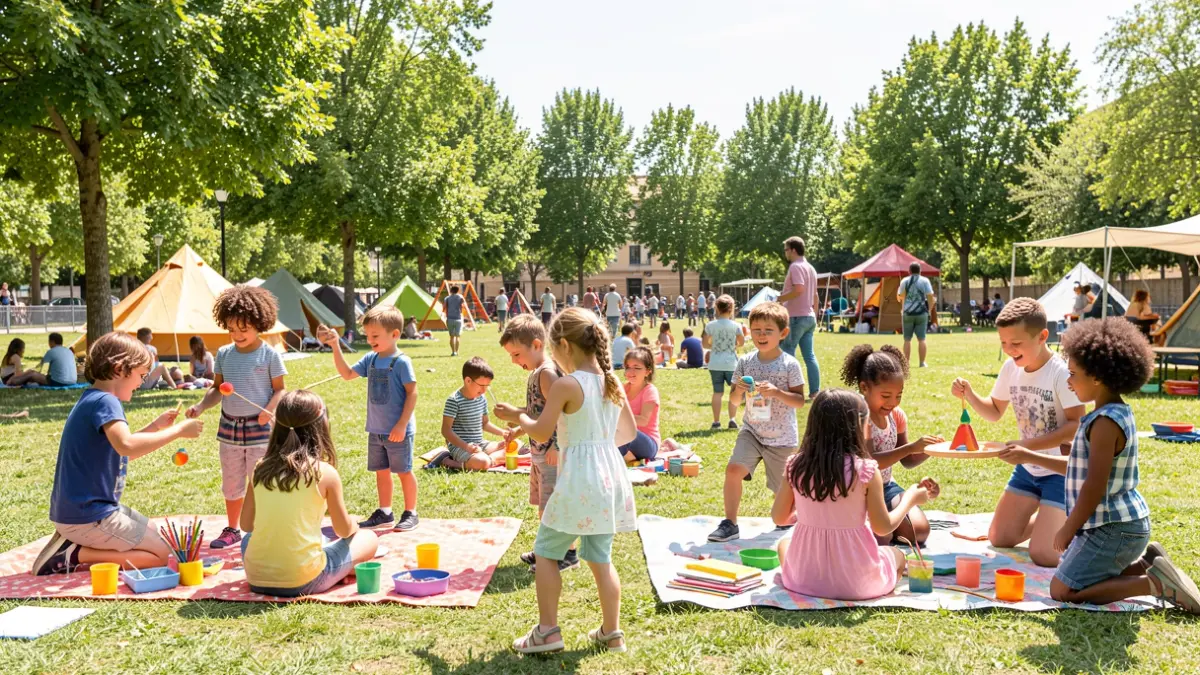 Generic image of children and young people participating in inclusive summer camp activities.
