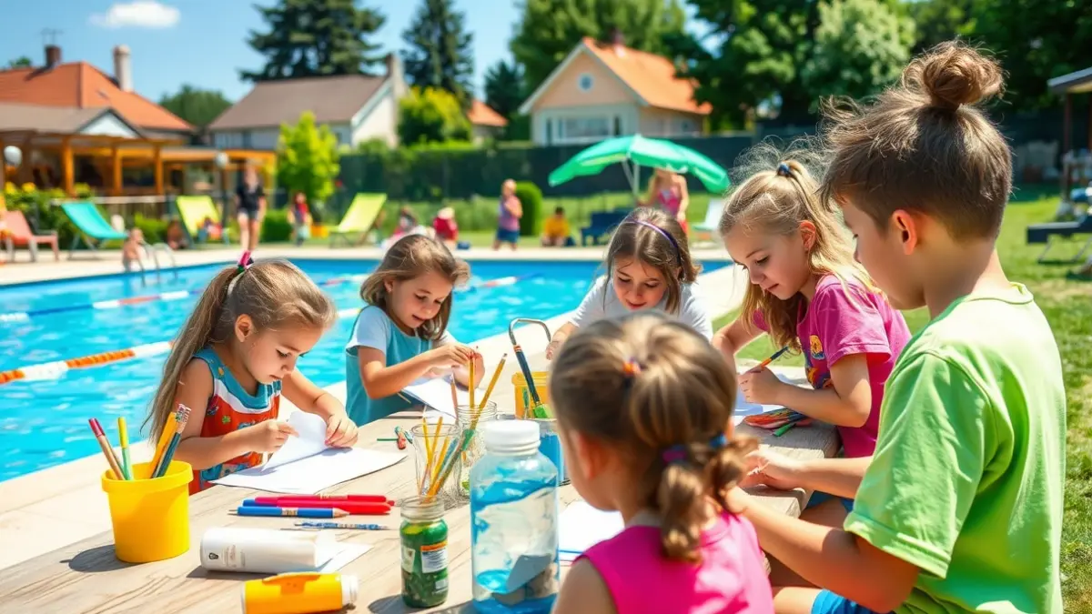 Image of children participating in summer camp activities.