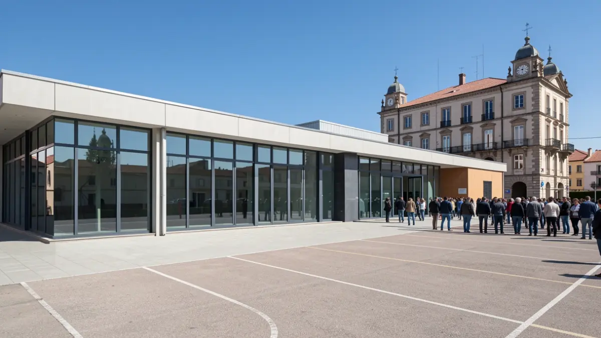 Imagen de la ampliación del gimnasio municipal de Campo Real.