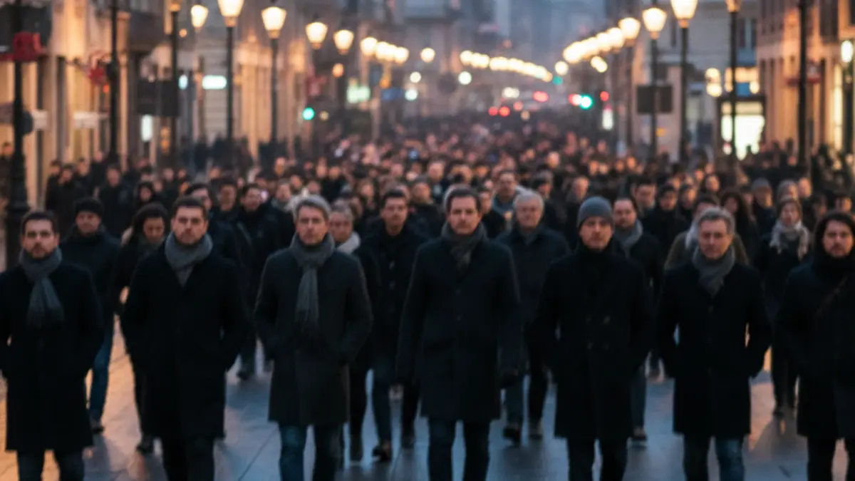 Generic image of a demonstration in an urban street.