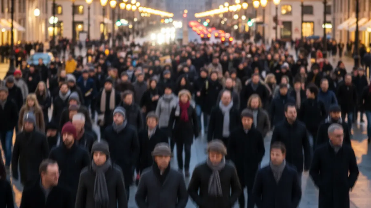 Generic image of a protest in an urban street.