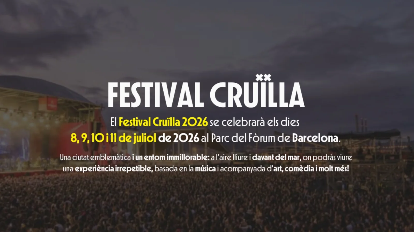 Cruïlla 2026: Halsey, Pixies, David Byrne y Faithless encabezan un cartel de más de cincuenta nombres en el Parc del Fòrum