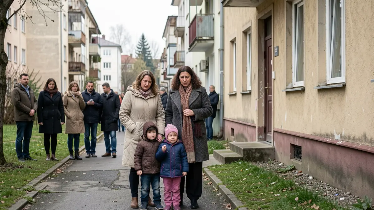 Imagen genérica de una familia vulnerable siendo desalojada de su vivienda.