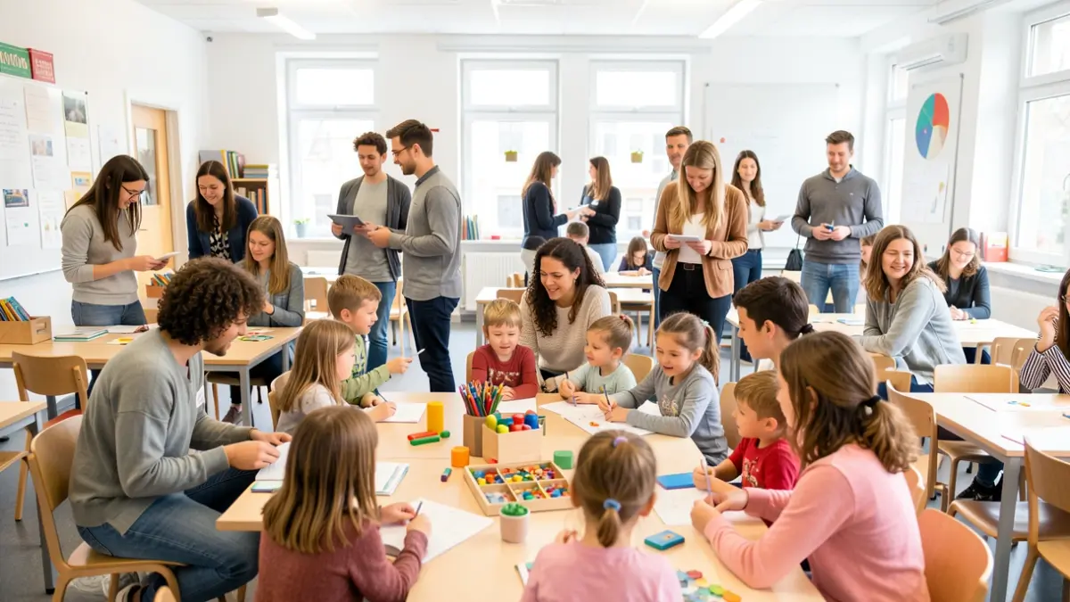 Generic image of early childhood educators working with children in Germany.