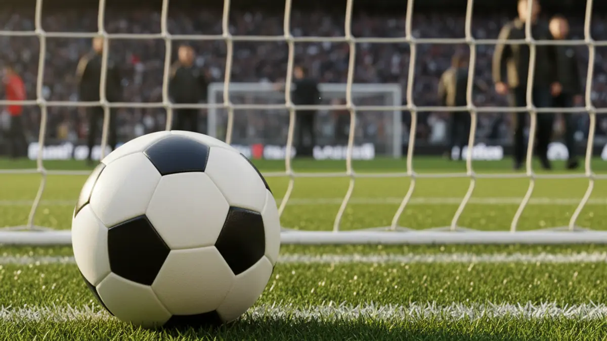 Generic image of a soccer ball on a grass field.
