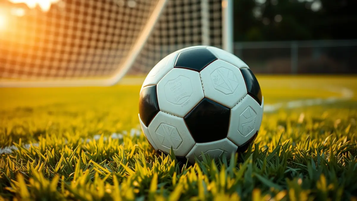 Generic image of a soccer ball on a stadium pitch.
