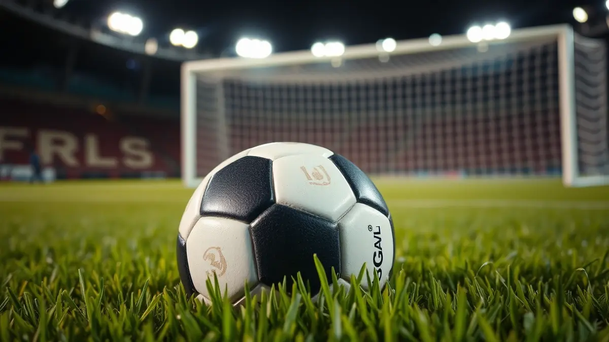 Imagen genérica de un balón de fútbol en el césped de un estadio.
