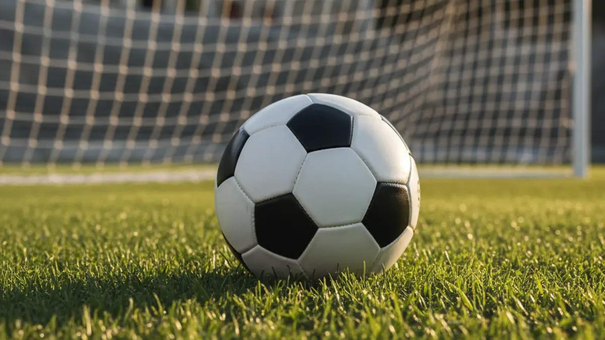 Generic image of a soccer ball on a grass field.