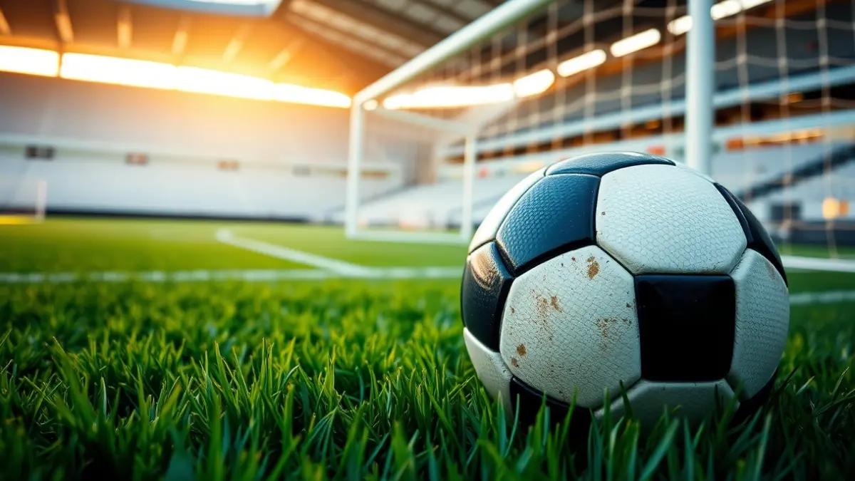 Generic image of a soccer ball on a grass field.