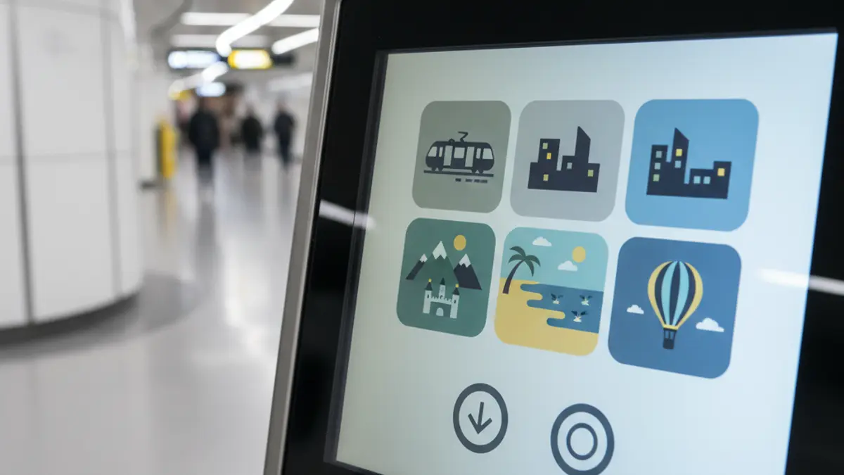Generic image of a public transport ticket vending machine in the Madrid metro.