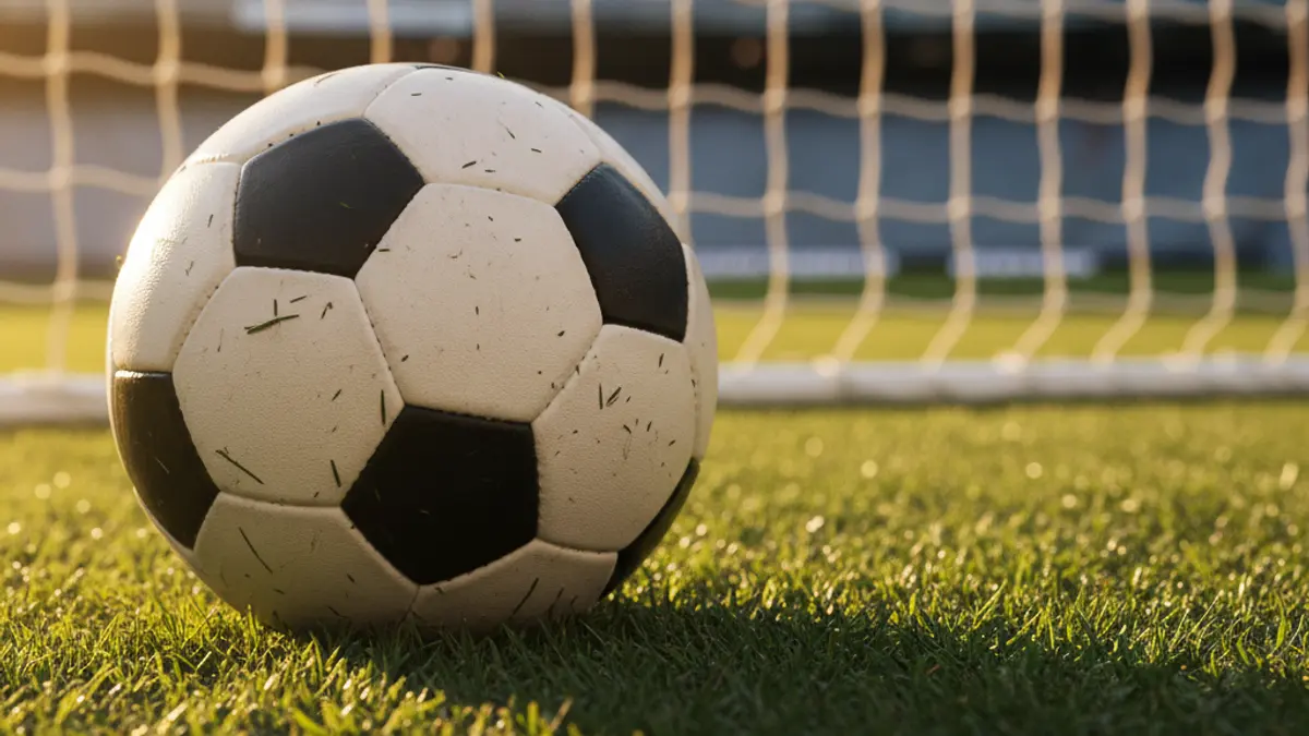 Imagen genérica de un balón de fútbol en un campo.