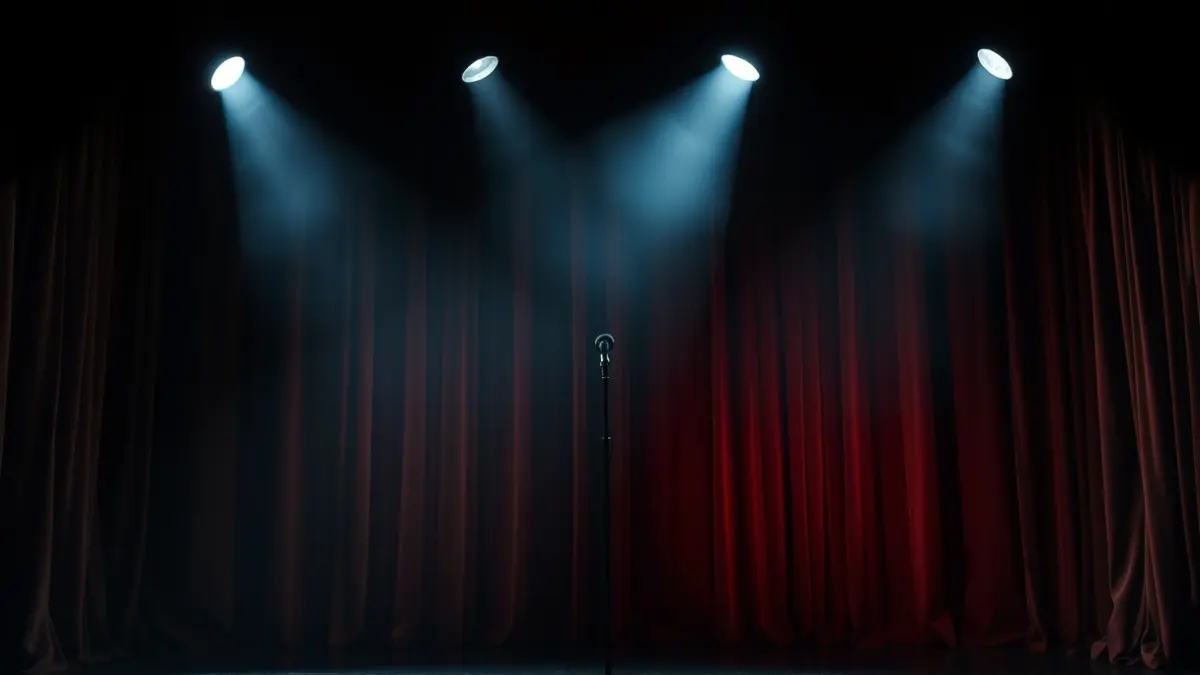 Imagen genérica de un escenario de teatro con un foco de luz.