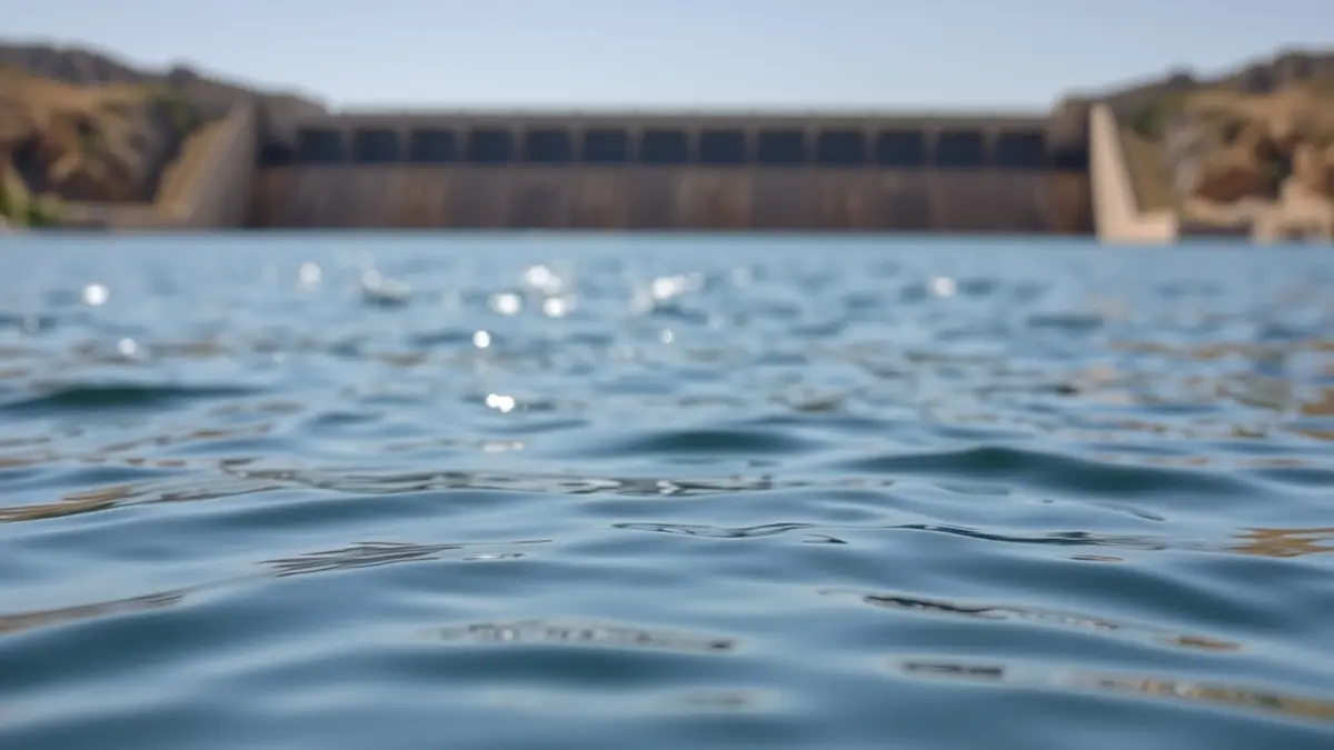 Generic image of a reservoir with abundant water.