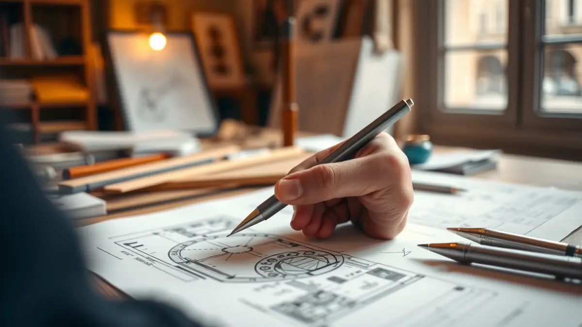 Generic image of a designer working in a studio.